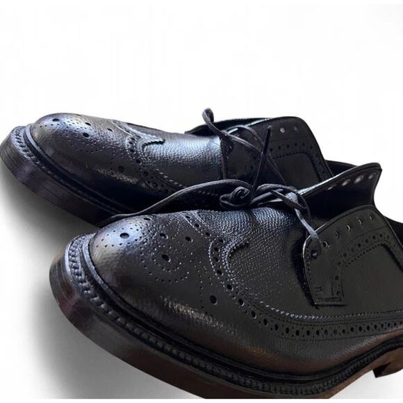 RARE UNWORN 1980s | BOSTONIAN 10D/B BLACK GRAIN LONGWING BLUCHER VINTAGE USA - Picture 3 of 9